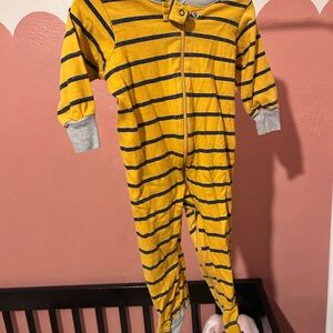 Gerber Striped Yellow and Navy Pajama Set